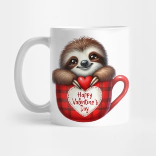 Valentine Sloth In Tea Cup Mug